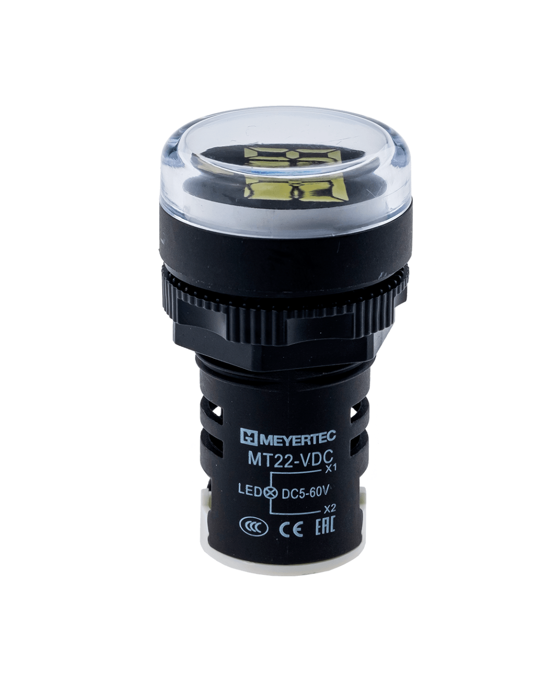 MT22-VDC1 MEYERTEC Индикатор напряжения, 5-60V DC, белый, пластик 1 MT22-VDC1