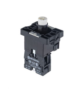 MTB2-EW631 MEYERTEC Основание с модулем подсветки, 1NO блок-контакт, белый, 220V AC/DC, пластик