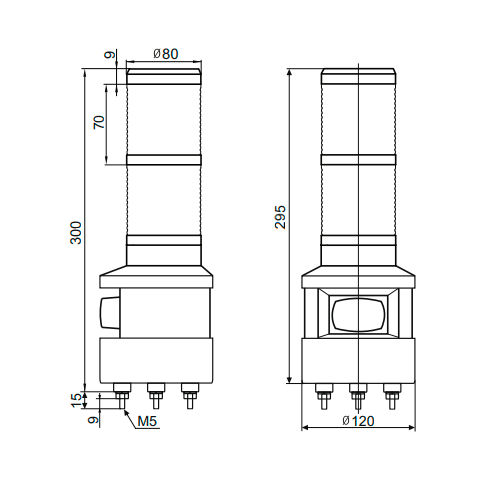 SFL100B-024-RG INNOCONT Светосигнальный маячок d=120мм, 24В, Красный, зелёный, IP54 2 SFL100B-024-RG INNOCONT Светосигнальный маячок d=120мм, 24В, Красный, зелёный, IP54 — изображение 2