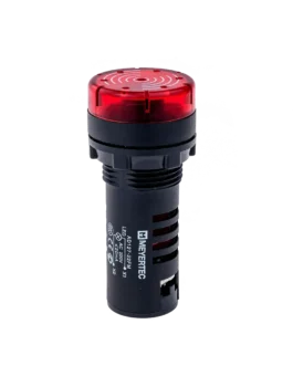 MT22-SM24 MEYERTEC Зуммер с подсветкой, 80дБ, красный, 24V AC/DC, IP40, пластик