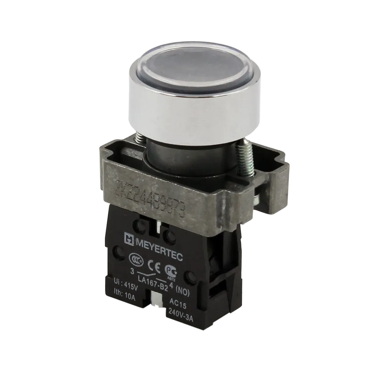 MTB2-BAF21 MEYERTEC Кнопка плоская черная, 1NO, IP67, металл 1 MTB2-BAF21