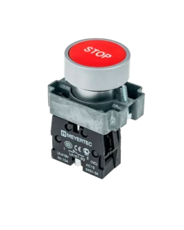MTB2-BAZ12434 MEYERTEC Кнопка плоская с маркировкой, красная, знак «stop», 1NC, металл