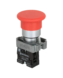 MTB2-BCZ124 MEYERTEC Кнопка грибовидная без фиксации, 1NC, красный, Ø40 мм, металл