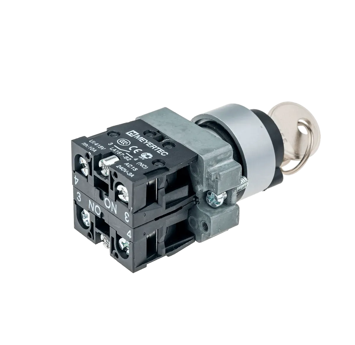 MTB2-BGZ133 MEYERTEC Переключатель с ключом, черный, 3 полож. 2NO, фикс., 1 выемки, металл 3 MTB2-BGZ133 MEYERTEC Переключатель с ключом, черный, 3 полож. 2NO, фикс., 1 выемки, металл — изображение 3