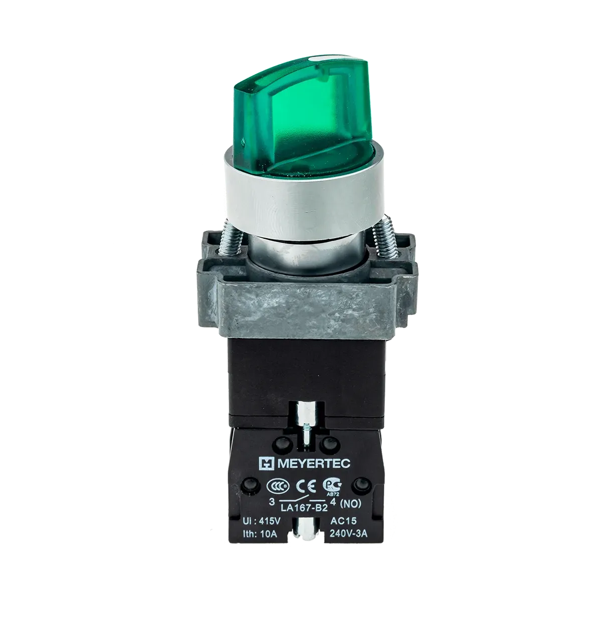 MTB2-BK2361 MEYERTEC Переключатель с LED подсветкой, 24V AC/DC , зеленый, 2 полож. 1NO, фикс., металл 2 MTB2-BK2361 MEYERTEC Переключатель с LED подсветкой, 24V AC/DC , зеленый, 2 полож. 1NO, фикс., металл — изображение 2