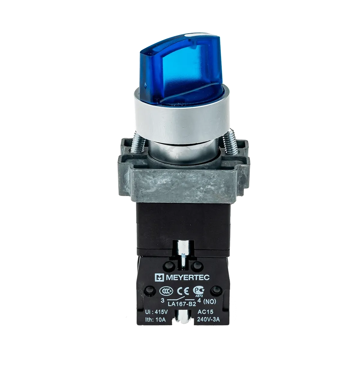 MTB2-BK2661 MEYERTEC Переключатель с LED подсветкой, 24V AC/DC , синий, 2 полож. 1NO, фикс., металл 2 MTB2-BK2661 MEYERTEC Переключатель с LED подсветкой, 24V AC/DC , синий, 2 полож. 1NO, фикс., металл — изображение 2