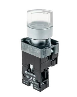 MTB2-BK2761 MEYERTEC Переключатель с LED подсветкой, 24V AC/DC , прозрачный, 2 полож. 1NO, фикс., металл