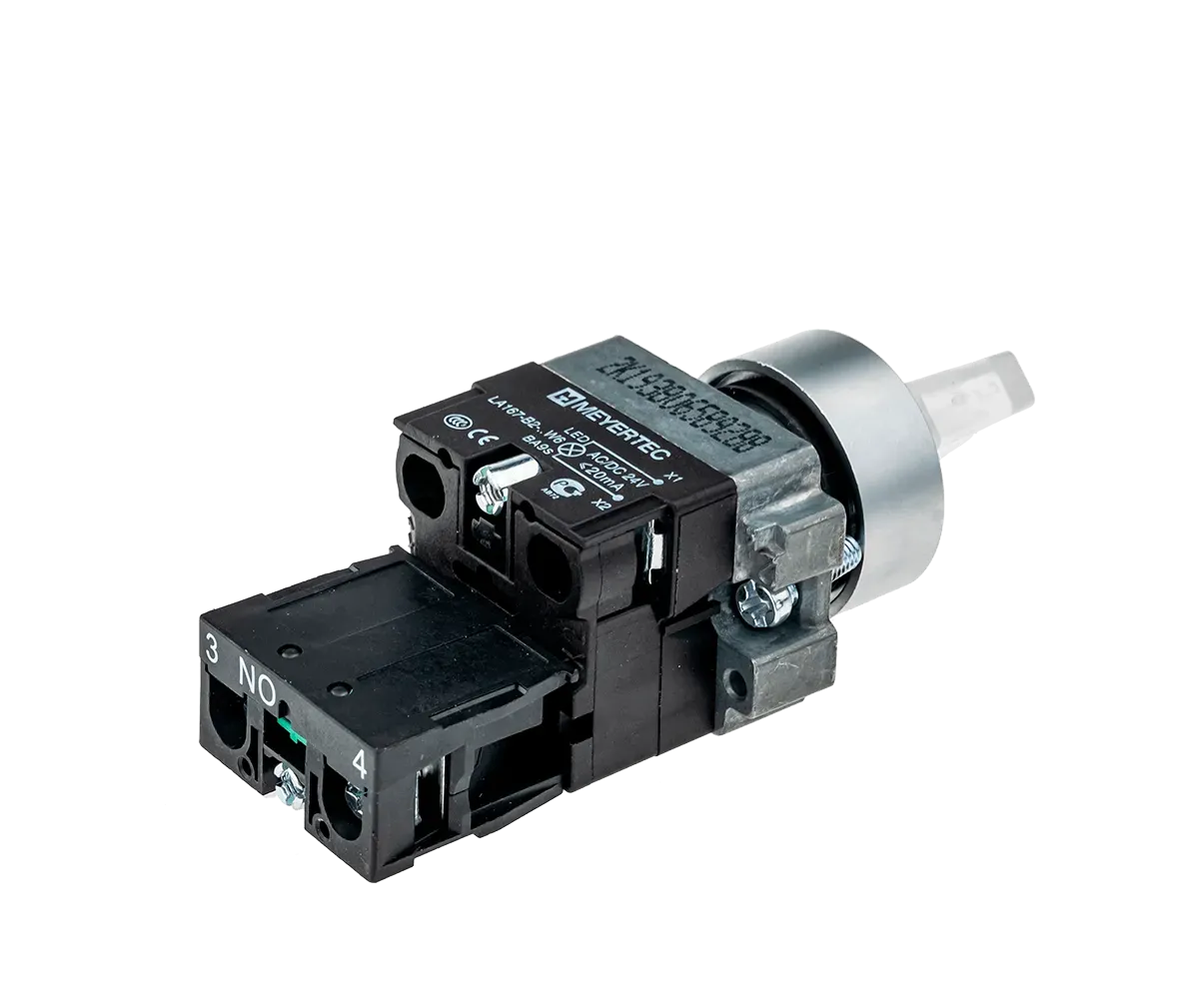 MTB2-BK3763 MEYERTEC Переключатель с LED подсветкой, 220V AC/DC, без цвета, 3 полож. 1NO, фикс., металл 4 MTB2-BK3763 MEYERTEC Переключатель с LED подсветкой, 220V AC/DC, без цвета, 3 полож. 1NO, фикс., металл — изображение 4