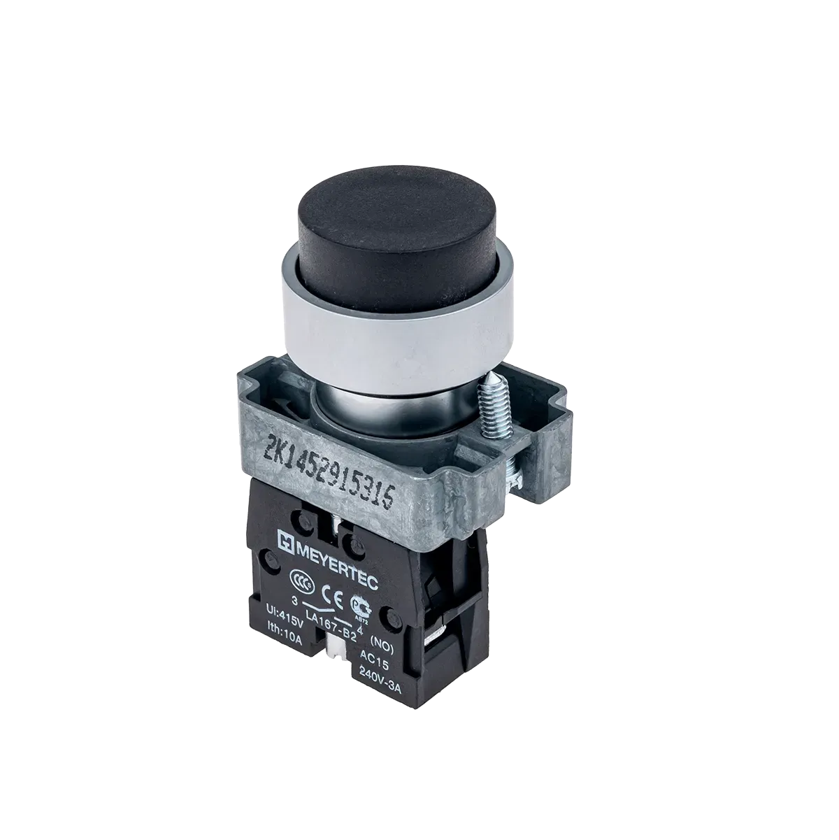 MTB2-BLZ112 MEYERTEC Кнопка выступающая, черная, 1NO, металл 1 MTB2-BLZ112