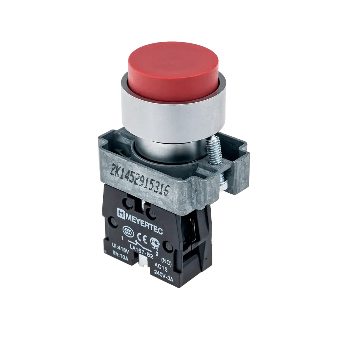 MTB2-BLZ124 MEYERTEC Кнопка выступающая, красная 1NC, металл 1 MTB2-BLZ124