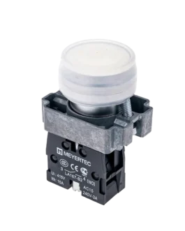 MTB2-BPZ111 MEYERTEC Кнопка в кожухе, белая, 1NO, металл