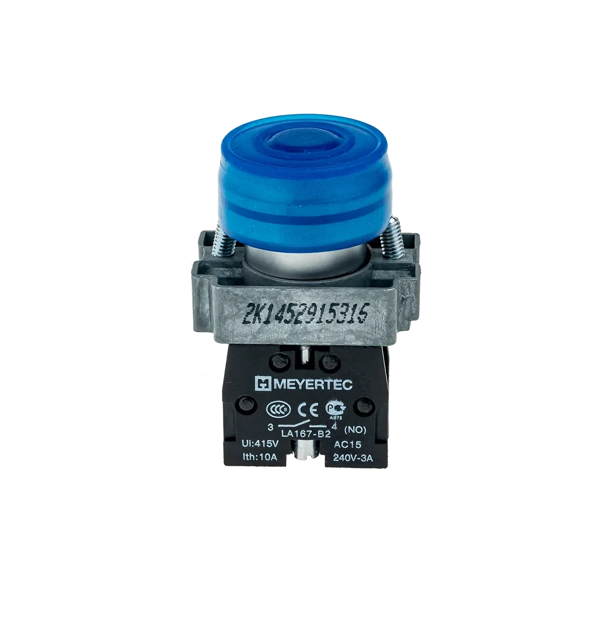 MTB2-BPZ116 MEYERTEC Кнопка в кожухе, синяя, 1NO, металл 2 MTB2-BPZ116 MEYERTEC Кнопка в кожухе, синяя, 1NO, металл — изображение 2