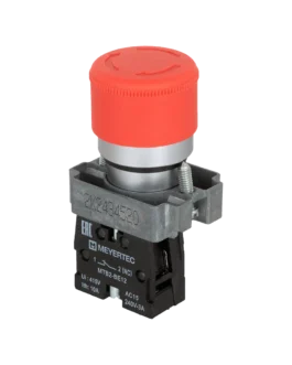 MTB2-BSZ1244 MEYERTEC Кнопка грибовидная возврат поворотом, 1NC, красный, Ø30 мм, металл