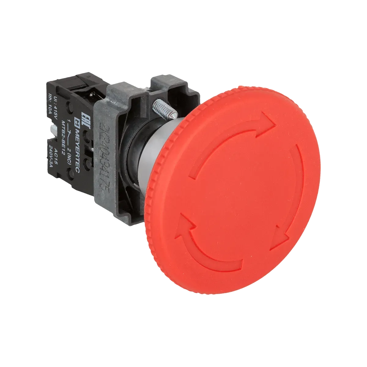 MTB2-BSZ1264 MEYERTEC Кнопка грибовидная возврат поворотом, 1NC, красный, Ø60 мм, металл 2 MTB2-BSZ1264 MEYERTEC Кнопка грибовидная возврат поворотом, 1NC, красный, Ø60 мм, металл — изображение 2