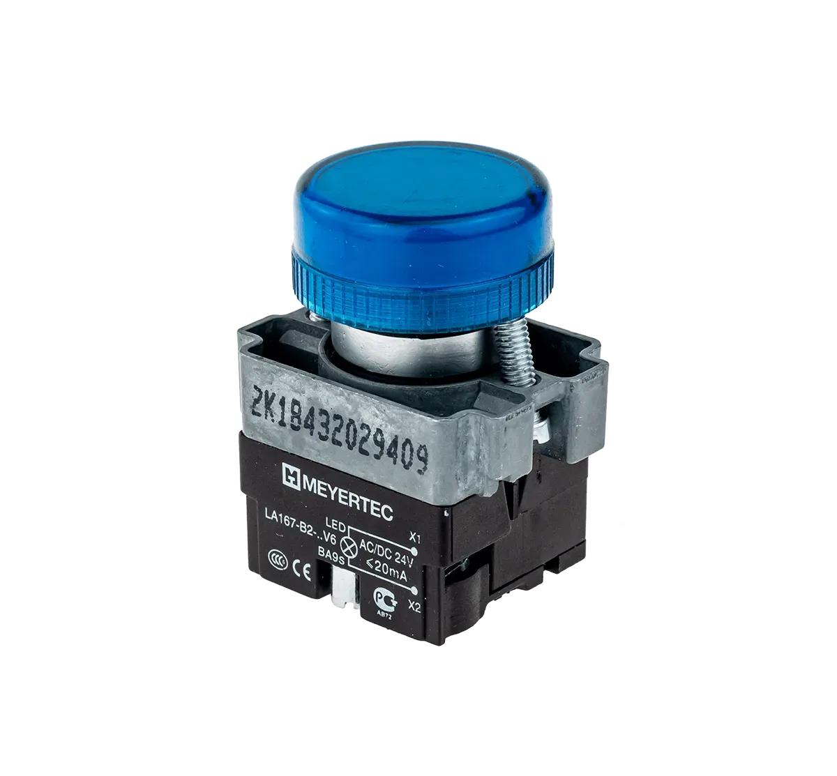 MTB2-BV616 MEYERTEC Лампа сигнальная в сборе, синий, 24V AC/DC, IP65, металл 2 MTB2-BV616 MEYERTEC Лампа сигнальная в сборе, синий, 24V AC/DC, IP65, металл — изображение 2