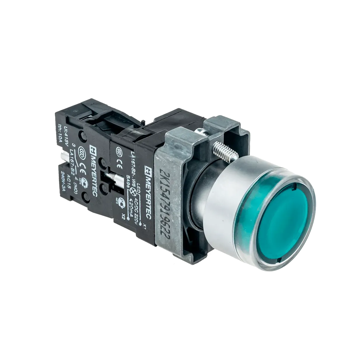 MTB2-BW3363 MEYERTEC Кнопка с LED подсветкой, зеленая, 220V AC/DC, 1NO, IP65, металл 3 MTB2-BW3363 MEYERTEC Кнопка с LED подсветкой, зеленая, 220V AC/DC, 1NO, IP65, металл — изображение 3