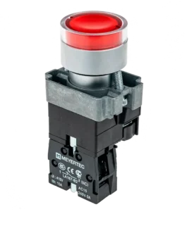 MTB2-BW3461 MEYERTEC Кнопка с LED подсветкой, красная, 24V AC/DC, 1NC, IP65, металл