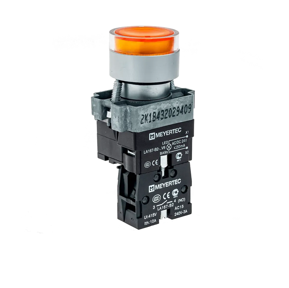 MTB2-BW3563 MEYERTEC Кнопка с LED подсветкой, желтая, 220V AC/DC, 1NO, IP65, металл 4 MTB2-BW3563 MEYERTEC Кнопка с LED подсветкой, желтая, 220V AC/DC, 1NO, IP65, металл — изображение 4