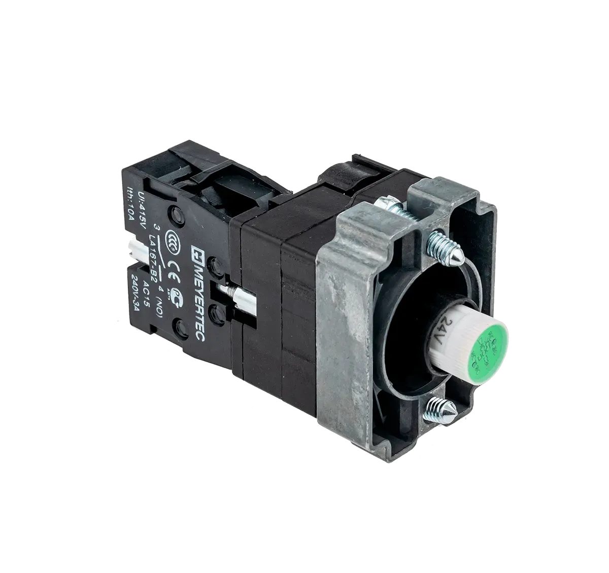 MTB2-BW613 MEYERTEC Основание с модулем подсветки, 1NO блок-контакт, зеленый, 24V AC/DC, металл 2 MTB2-BW613 MEYERTEC Основание с модулем подсветки, 1NO блок-контакт, зеленый, 24V AC/DC, металл — изображение 2