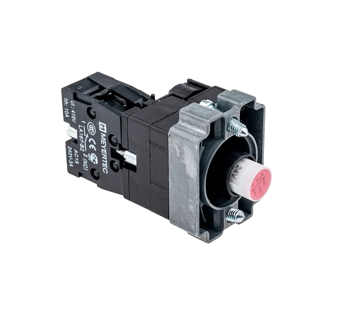 MTB2-BW614 MEYERTEC Основание с модулем подсветки, 1NC блок-контакт, красный, 24V AC/DC, металл 1 MTB2-BW614