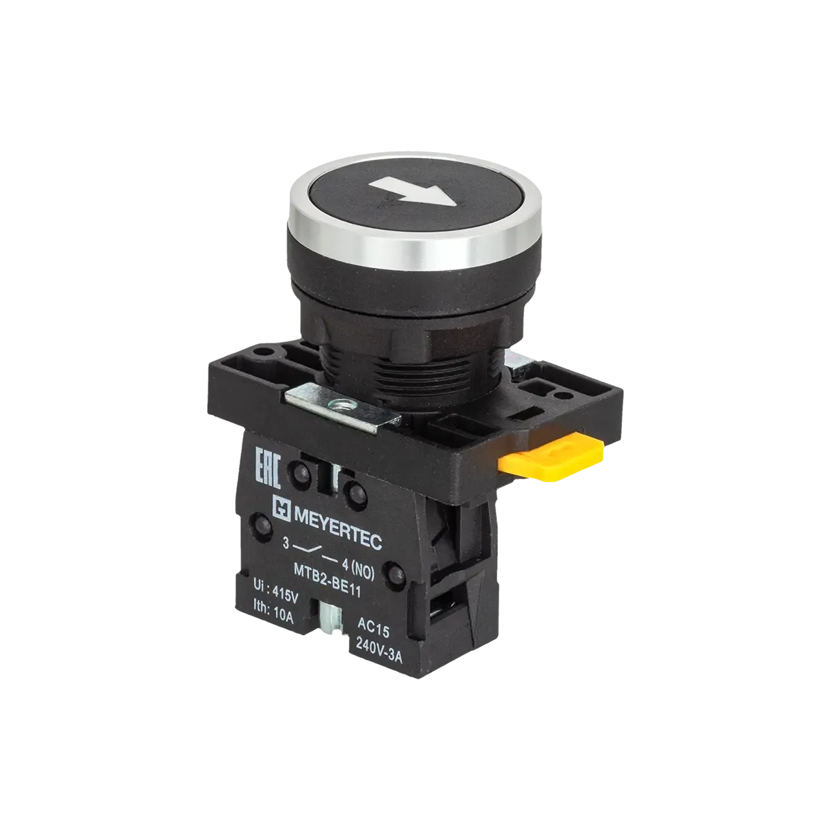 MTB2-EA21561 MEYERTEC Кнопка плоская черная, маркировка "стрелка вверх", 1NO, IP54, пластик 1 MTB2-EA21561