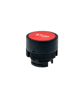MTB2-EA434 MEYERTEC Головка кнопки плоская с маркировкой, красный, знак «stop», IP40, пластик