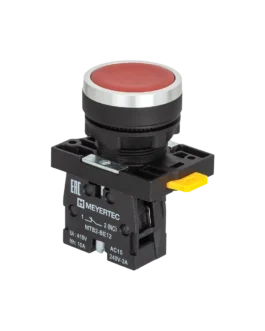 MTB2-EAZ124 MEYERTEC Кнопка плоская красная, 1NС, IP54, пластик
