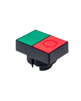 MTB2-EL83 MEYERTEC Головка двойной кнопки, красный/зеленый, плоский толкатель, IP40, пластик