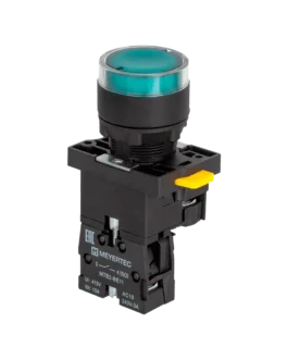 MTB2-EW33611 MEYERTEC Кнопка зеленая с подсветкой, 1NO, 24V AC/DC, IP54, пластик