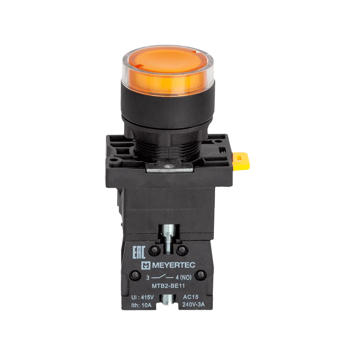 MTB2-EW35613 MEYERTEC Кнопка желтая с подсветкой, 1NO, 220V AC/DC, IP54, пластик 2 MTB2-EW35613 MEYERTEC Кнопка желтая с подсветкой, 1NO, 220V AC/DC, IP54, пластик — изображение 2
