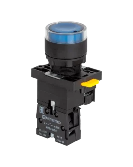 MTB2-EW36611 MEYERTEC Кнопка синяя с подсветкой, 1NO, 24V AC/DC, IP54, пластик