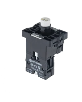 MTB2-EW611 MEYERTEC Основание с модулем подсветки, 1NO блок-контакт, белый, 24V AC/DC, пластик