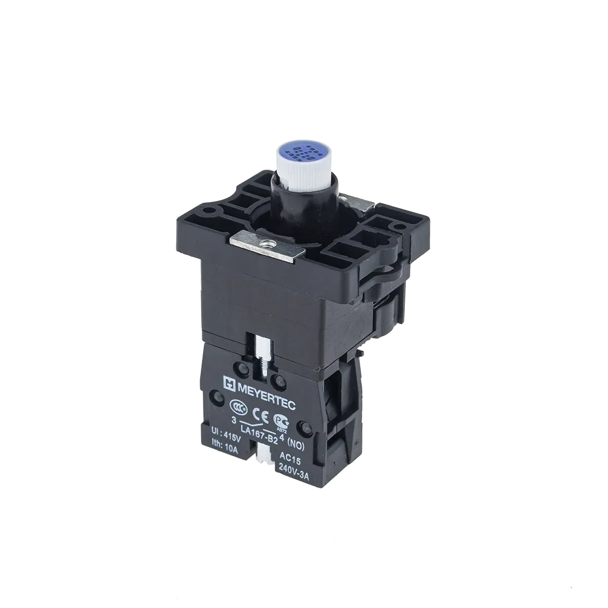 MTB2-EW616 MEYERTEC Основание с модулем подсветки, 1NO блок-контакт, синий, 24V AC/DC, пластик 1 MTB2-EW616