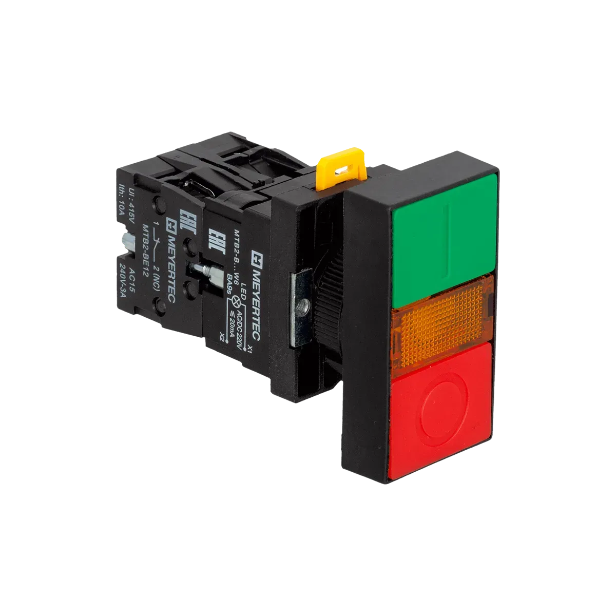 MTB2-EW8363 MEYERTEC Кнопка двойная плоская с подсветкой, красная/зеленая, маркировка "I+O", 1NO+1NC, 220V AC/DC, IP40, пластик 3 MTB2-EW8363 MEYERTEC Кнопка двойная плоская с подсветкой, красная/зеленая, маркировка "I+O", 1NO+1NC, 220V AC/DC, IP40, пластик — изображение 3