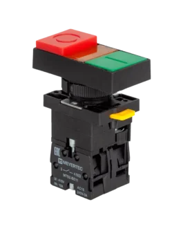 MTB2-EW8461 MEYERTEC Кнопка двойная выступающая с подсветкой, красная/зеленая, маркировка «I+O», 1NO+1NC, 24V AC/DC, IP40, пластик