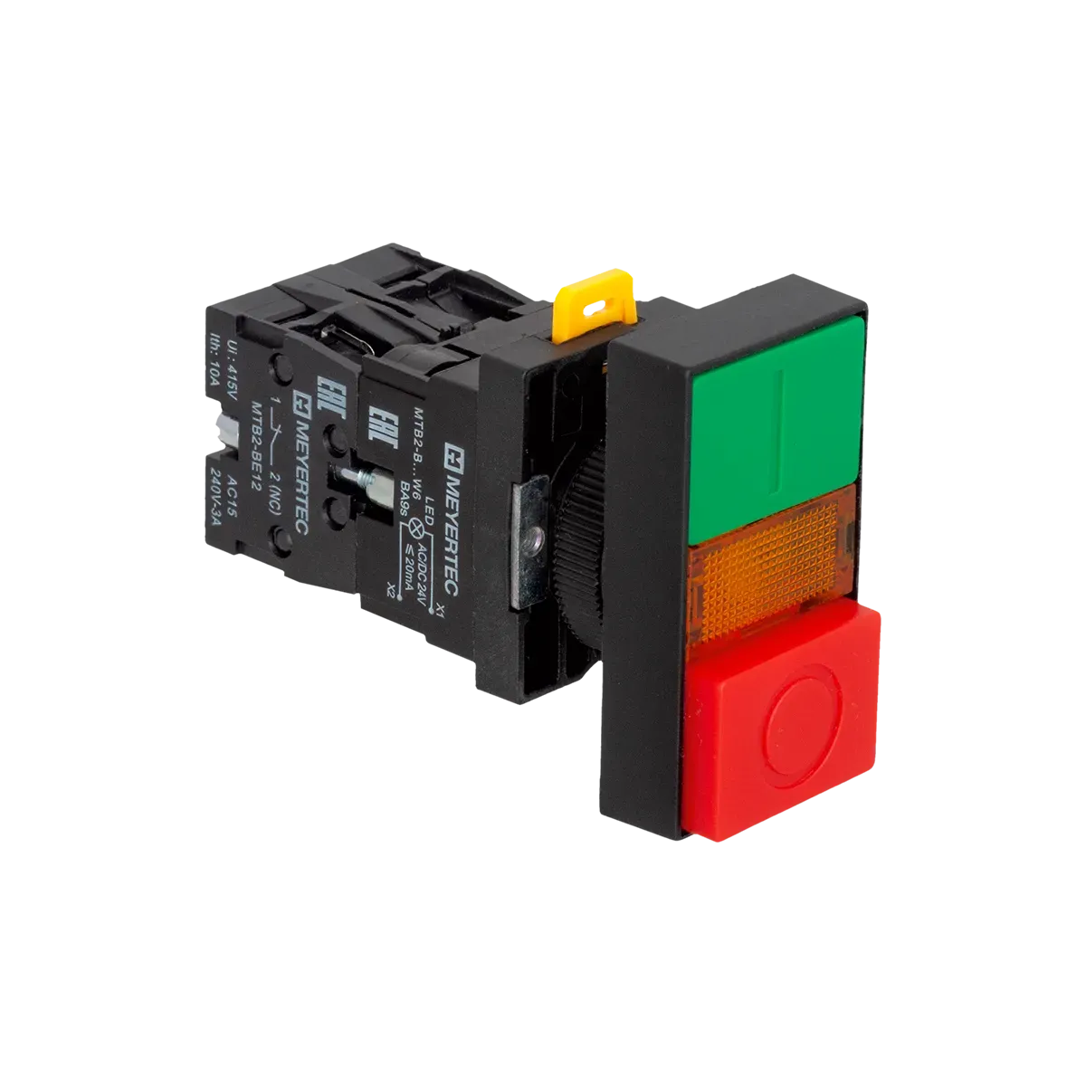 MTB2-EW8461 MEYERTEC Кнопка двойная выступающая с подсветкой, красная/зеленая, маркировка "I+O", 1NO+1NC, 24V AC/DC, IP40, пластик 3 MTB2-EW8461 MEYERTEC Кнопка двойная выступающая с подсветкой, красная/зеленая, маркировка "I+O", 1NO+1NC, 24V AC/DC, IP40, пластик — изображение 3