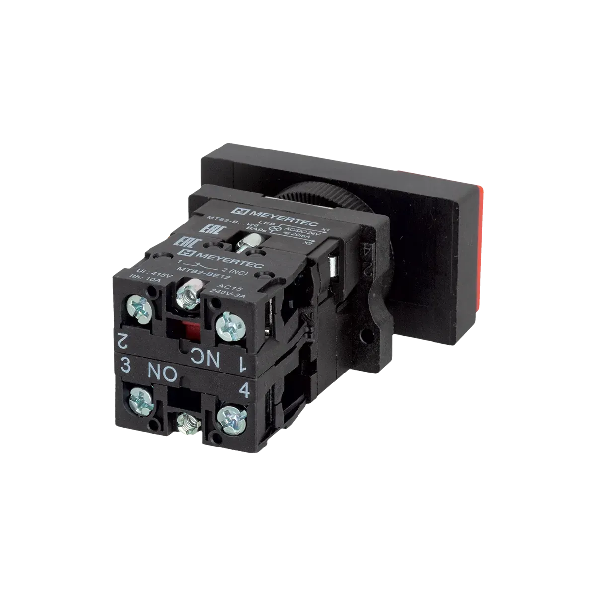MTB2-EW8461 MEYERTEC Кнопка двойная выступающая с подсветкой, красная/зеленая, маркировка "I+O", 1NO+1NC, 24V AC/DC, IP40, пластик 4 MTB2-EW8461 MEYERTEC Кнопка двойная выступающая с подсветкой, красная/зеленая, маркировка "I+O", 1NO+1NC, 24V AC/DC, IP40, пластик — изображение 4