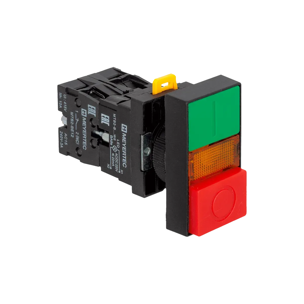 MTB2-EW8463 MEYERTEC Кнопка двойная выступающая с подсветкой, красная/зеленая, маркировка "I+O", 1NO+1NC, 220V AC/DC, IP40, пластик 3 MTB2-EW8463 MEYERTEC Кнопка двойная выступающая с подсветкой, красная/зеленая, маркировка "I+O", 1NO+1NC, 220V AC/DC, IP40, пластик — изображение 3