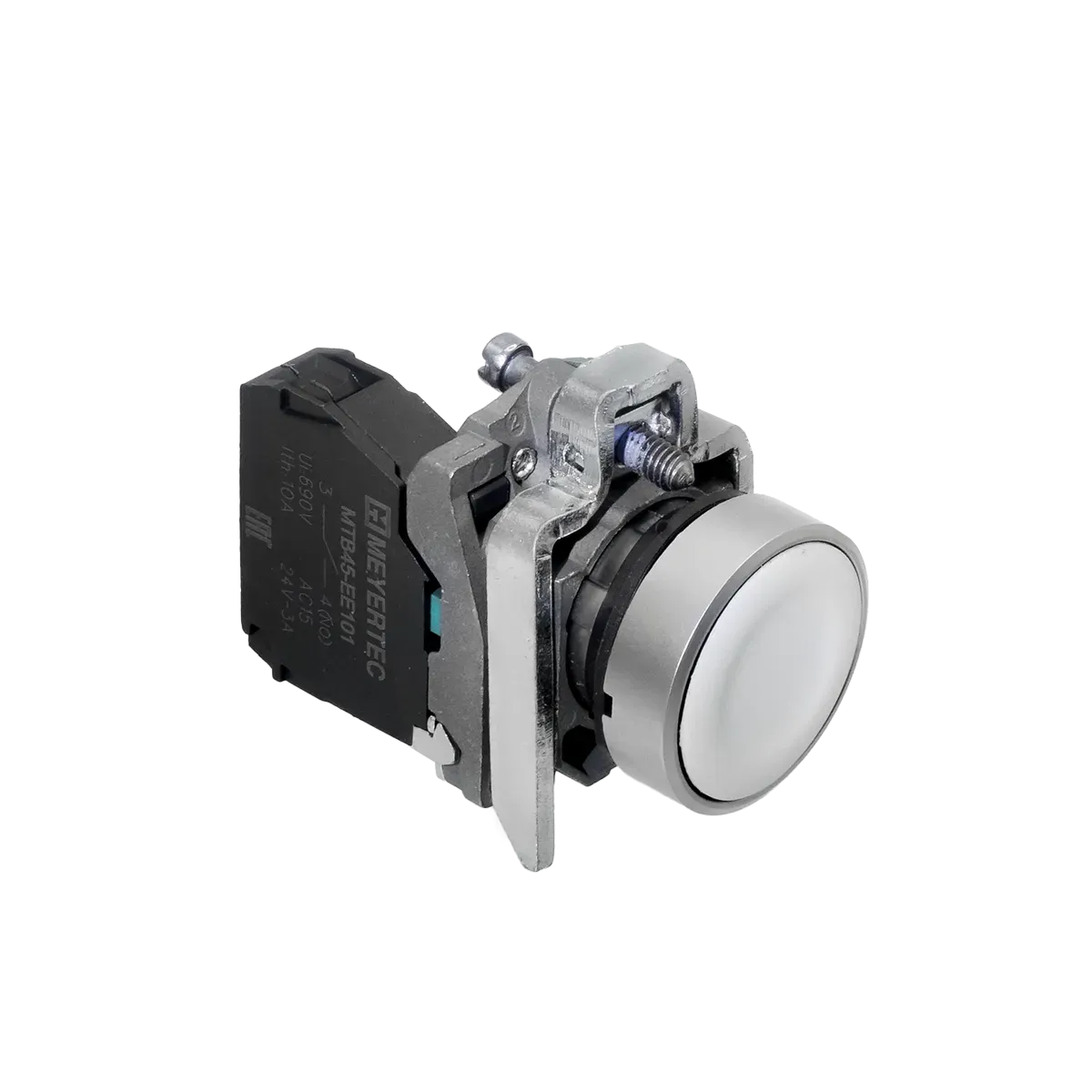 MTB4-BA11 MEYERTEC Кнопка плоская белая, 1NO, IP65, металл 3 MTB4-BA11 MEYERTEC Кнопка плоская белая, 1NO, IP65, металл — изображение 3