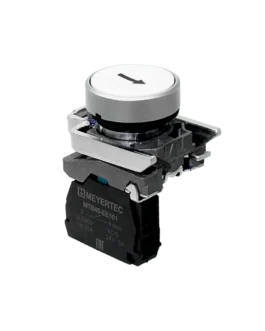 MTB4-BA12551 MEYERTEC Кнопка плоская белая, маркировка «стрелка вверх», 1NO, IP65, металл