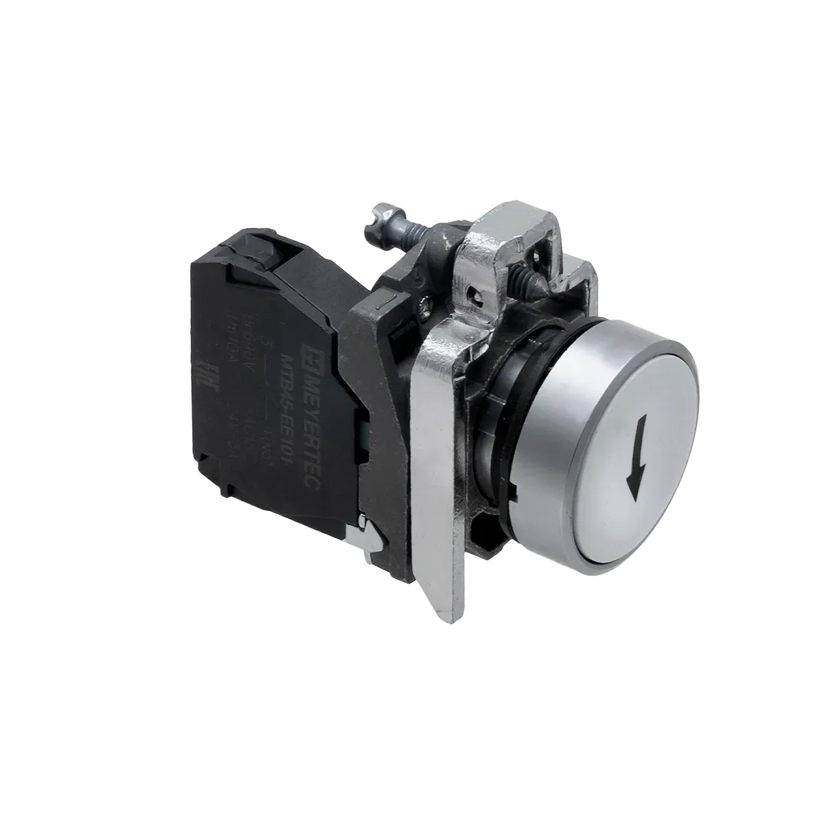 MTB4-BA12551 MEYERTEC Кнопка плоская белая, маркировка "стрелка вверх", 1NO, IP65, металл 3 MTB4-BA12551 MEYERTEC Кнопка плоская белая, маркировка "стрелка вверх", 1NO, IP65, металл — изображение 3