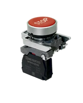 MTB4-BA41622 MEYERTEC Кнопка плоская красная, маркировка «STOP», 1NС, IP65, металл