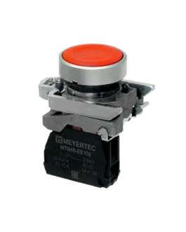 MTB4-BA42 MEYERTEC Кнопка плоская красная, 1NС, IP65, металл