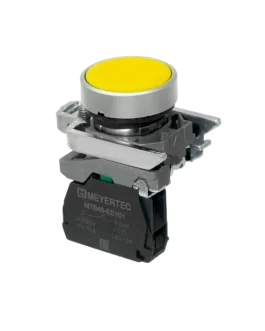 MTB4-BA51 MEYERTEC Кнопка плоская желтая, 1NO, IP65, металл