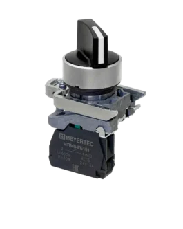 MTB4-BD41 MEYERTEC Переключатель на 2 положения с возвратом, короткая ручка, 1NO, IP65, металл
