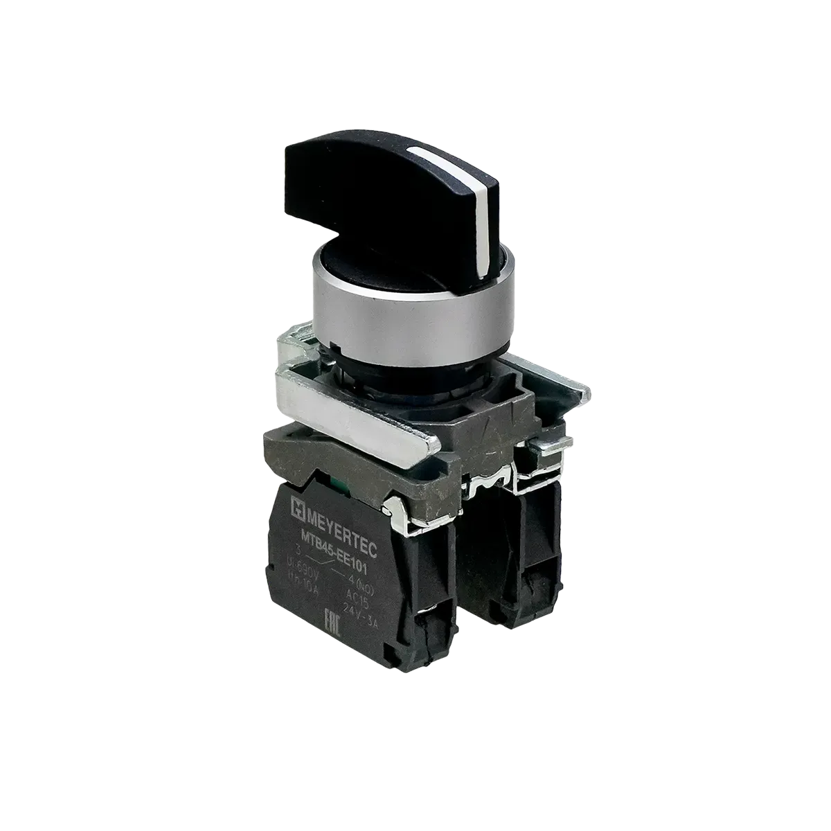 MTB4-BJ33 MEYERTEC Переключатель на 3 положения с фиксацией, длинная ручка, 2NO, IP65, металл 1 MTB4-BJ33
