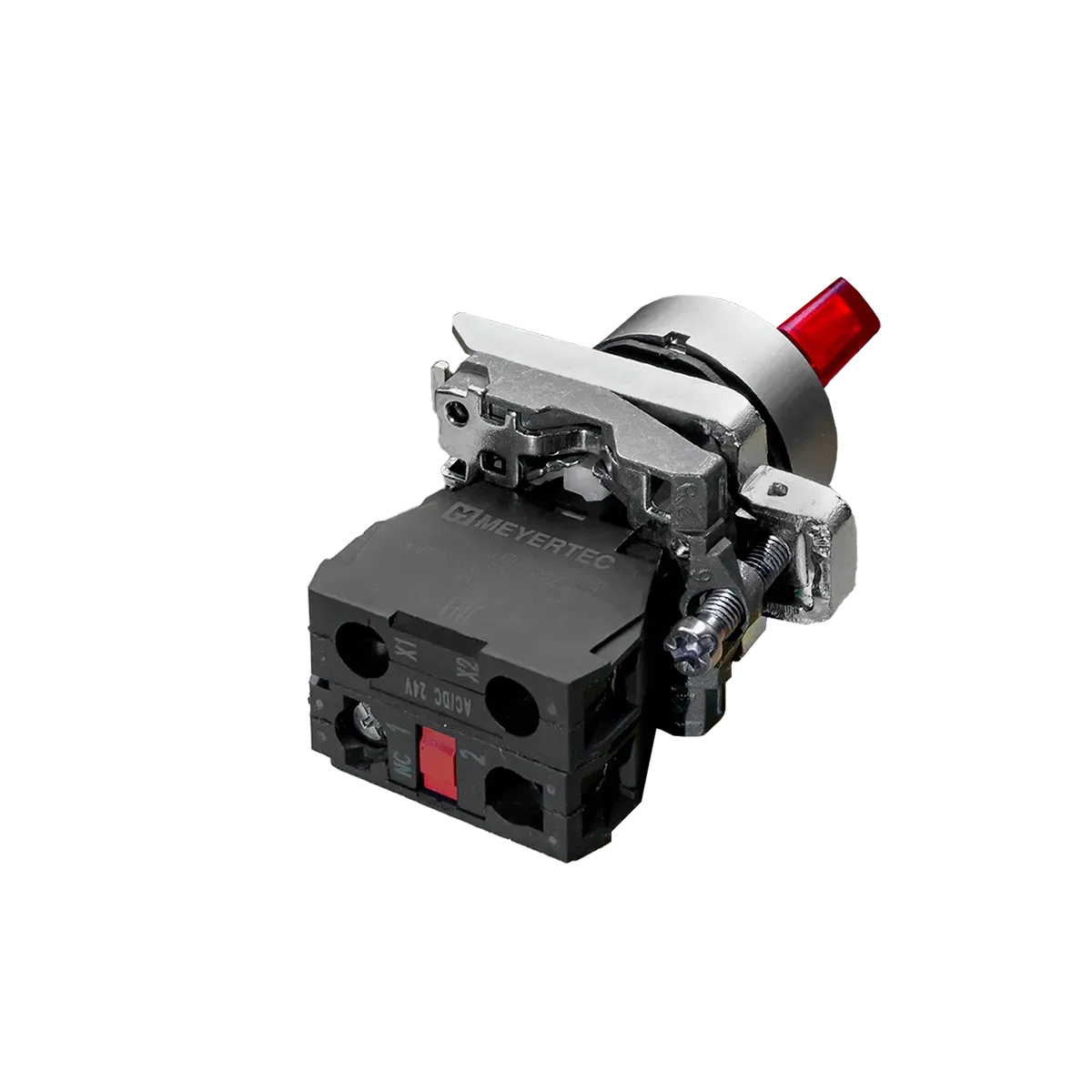 MTB4-BK34721 MEYERTEC Переключатель на 3 положения с фиксацией и подсветкой, красный, 1NС, 24V AC/DC, IP65, металл 4 MTB4-BK34721 MEYERTEC Переключатель на 3 положения с фиксацией и подсветкой, красный, 1NС, 24V AC/DC, IP65, металл — изображение 4