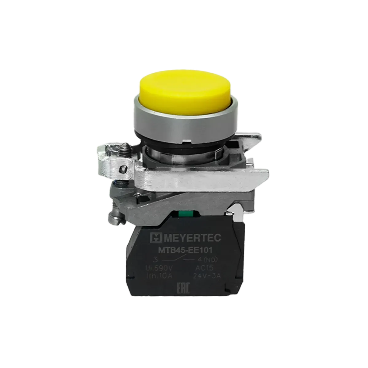 MTB4-BL51 MEYERTEC Кнопка выступающая желтая, 1NO, IP65, металл 2 MTB4-BL51 MEYERTEC Кнопка выступающая желтая, 1NO, IP65, металл — изображение 2