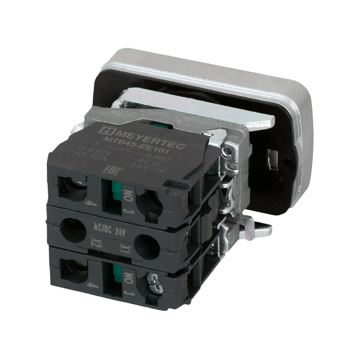 MTB4-BW28115 MEYERTEC Кнопка двойная плоская с подсветкой, черная/белая, маркировка "стрелки вверх-вниз", 2NO, 24V AC/DC, IP65, металл 3 MTB4-BW28115 MEYERTEC Кнопка двойная плоская с подсветкой, черная/белая, маркировка "стрелки вверх-вниз", 2NO, 24V AC/DC, IP65, металл — изображение 3