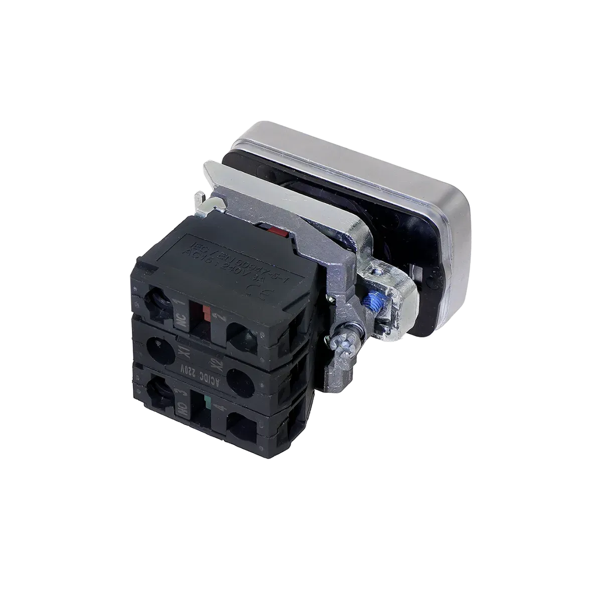 MTB4-BW83753 MEYERTEC Кнопка двойная плоская с подсветкой, красная/зеленая, маркировка "I+O", 1NO+1NC, 220V AC/DC, IP65, металл 4 MTB4-BW83753 MEYERTEC Кнопка двойная плоская с подсветкой, красная/зеленая, маркировка "I+O", 1NO+1NC, 220V AC/DC, IP65, металл — изображение 4